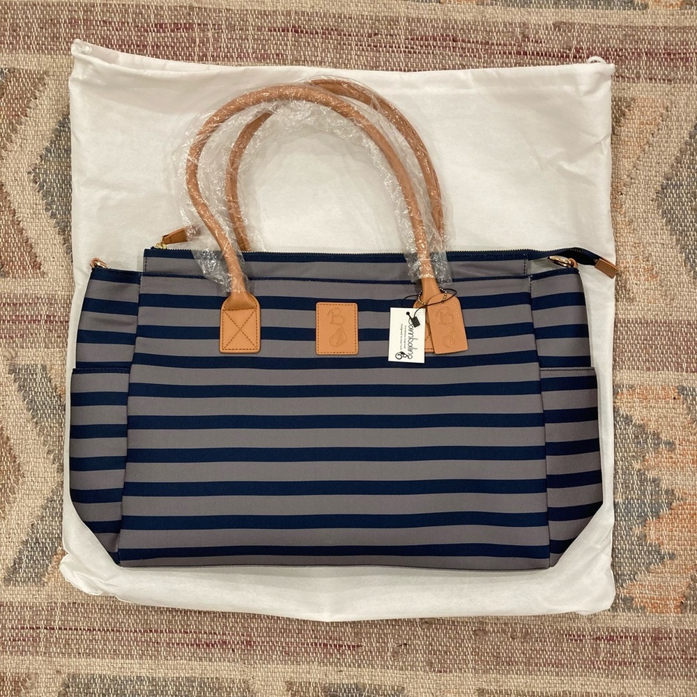 Bambalino luxury canvas & leather diaper bag